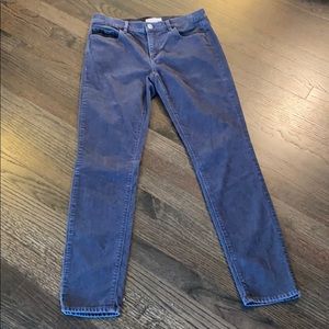 Loft Gray Cords Corduroy Pants Modern Skinny 28